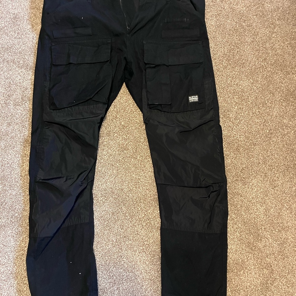 Black G-Star Raw Cargo Pants